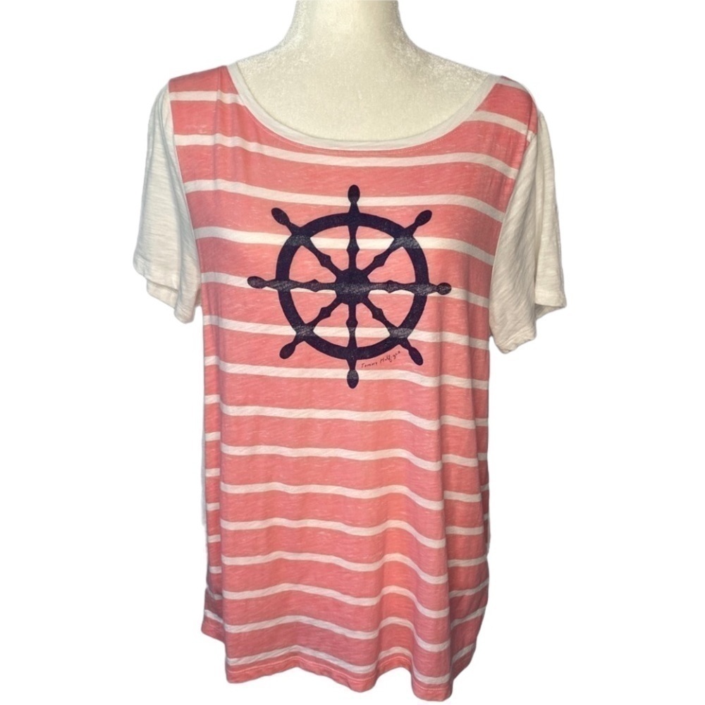 Tommy Hilfiger Nautical T-Shirt
Pink White Size L - Picture 1 of 3